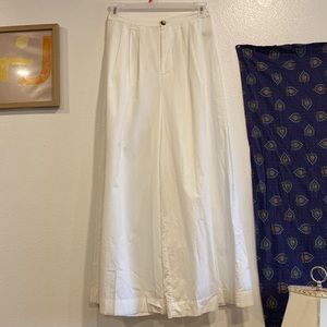 Doen White Wide Leg Valentin Trouser